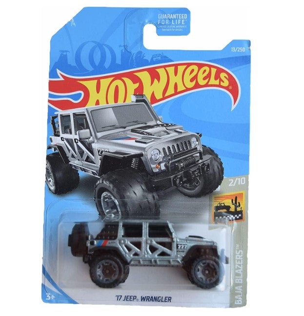 Hot Wheels Jeep Wrangler Metalflake Grey Slot Collectibles