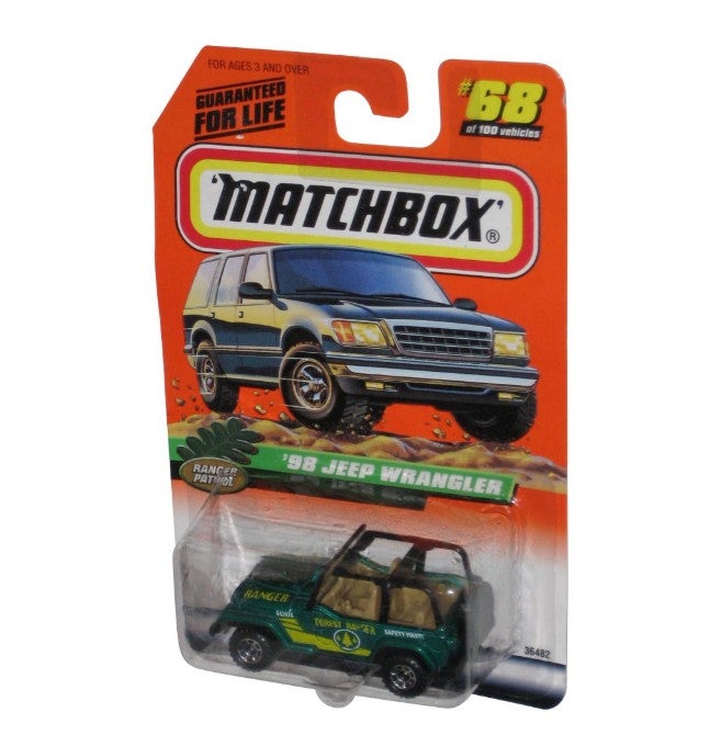 Matchbox 1998 Jeep® Wrangler TJ - Forest Ranger | 7 Slot Collectibles