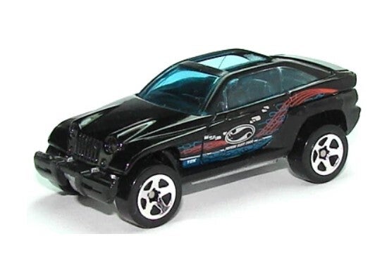 Loose Hot Wheels Jeepster Future Fleet 2000 Series Black 7 Slot Collectibles